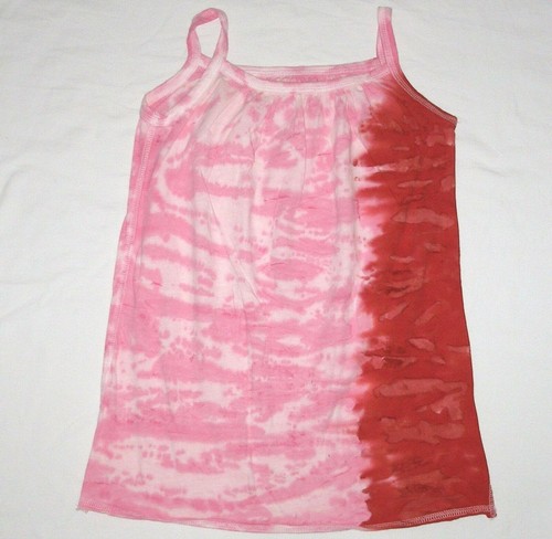 NEU Mädchen LUCKY BRAND Kleid TIE DYE Sommerkleid rosa & rot 3 4 Baumwolle Jersey Strick - Bild 1 von 11
