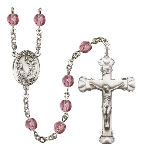 Silver Plate Hand Made Rosary U CHOOSE Patron Saint & Color NEW! Confirmation - Picture 27 of 73