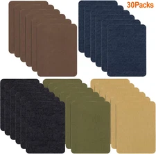 Iron on Patches for Clothing Jeans 30 PCS, Denim Repair Patches Kit 4.9 X 3.7 In