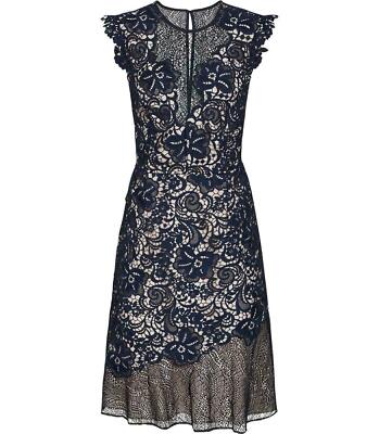 ex Reiss June Lace Embroidered Frill Hem Occasion Party Dress RRP250 UK 4 UK 6 | eBay UK ex Reiss June Lace Embroidered Frill Hem Occasion Party Dress RRP250 UK 4 UK 6 | eBay UK
