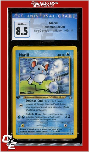 Marill (1st Edition) graded CGC 8.5 for sale on eBay