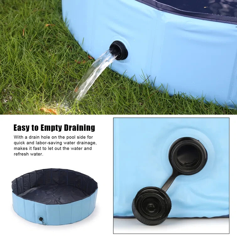Foldable Pool Portable Paddling Bath For Dog For Kids PVC shower spray