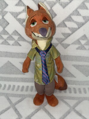 Disney Store Zootopia Nick Wilde Plush Fox Stuffed Animal 13
