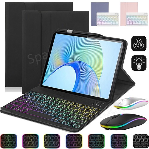 For Huawei MatePad 11/SE/Pro/T10/Honor Pad X9 Backlit Keyboard Mouse Case Cover - Picture 1 of 29