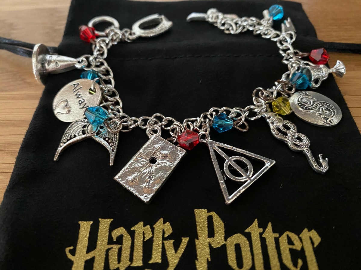 Bracelet Harry Potter 12 Symboles - Quidditch, Poudlard, Neuf Sans Emballage