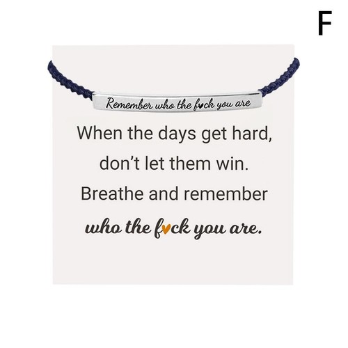 Remember Who The Fuc* You Are Motivational Tube Bracelet Stainless steel *1 UK - Picture 19 of 22
