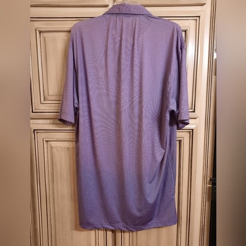 Mens Turtleson Purple White Polo Shirt - Size Medium - Picture 2 of 5