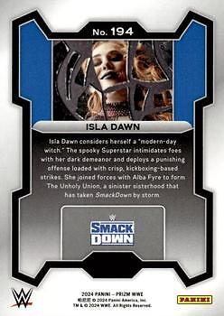 Isla Dawn 2024 Panini Prizm WWE - #194 - - Foto 2 di 2