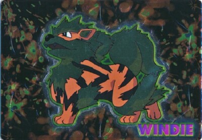 Pokemon Card Japanese Arcanine Windie Holo Meiji Embossed Get Card EX