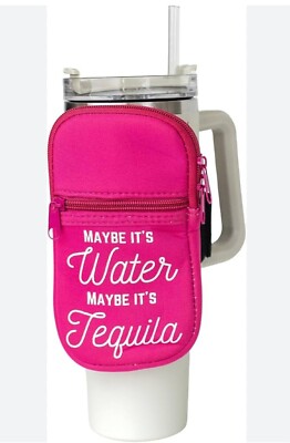 40/30 Oz Insulated Neoprene Water Bottle Carrier Bag with Phone Pocket