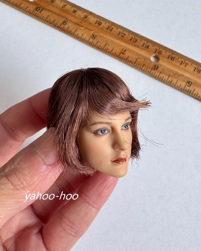 Peluca personalizada de pelo corto escala 1/6 para accesorio de muñeca figura femenina de 12"" - Imagen 4 de 4