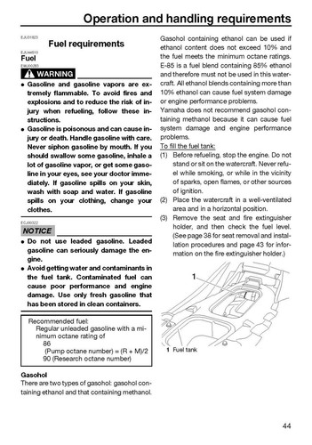 Yamaha Owners Manual Book 2018 WaveRunner EX Sport & EX Deluxe. - Picture 7 of 12