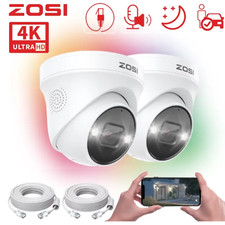 ZOSI 8MP 4K PoE Security Surveillance Camera Two Way Audio Outdoor AI Detect