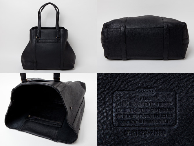 COACH 本革鞄 黒 NWT COACH Men's Shopper Leather Bag F71160 Black | eBay
