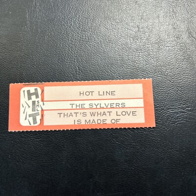 1 JUKEBOX TITLE STRIP The SYLVErS Hotline/That's What Love Is Made Of 45