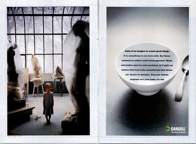 Cargill well nourished  essential fuel Original Vintage Print Ad 2 pg