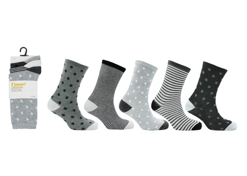 12 Pairs Ladies Womens Coloured Design Socks Cotton Blend Designer Adults 4-7 - Picture 7 of 9