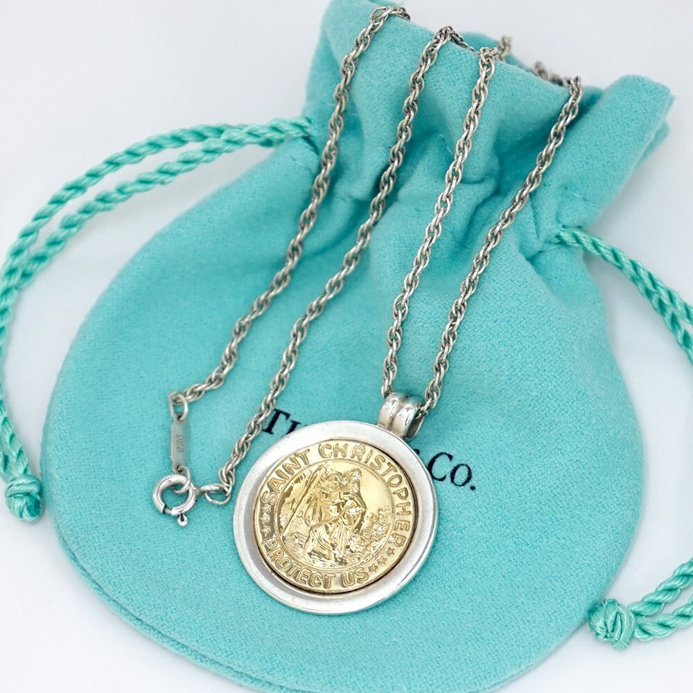 Tiffany & Co. セントクリストファー Tiffany & Co. Saint Christopher Coin Necklace 18