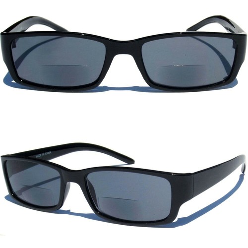 BIFOCAL READING SUNGLASSES Black Tinted Readers Glasses + 1.50 2.00 2.