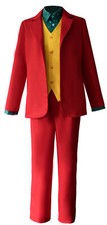 Disfraz de Joker Cosplay Joker Payaso Traje Conjunto para Hombres Niños Halloween Fiesta utilería