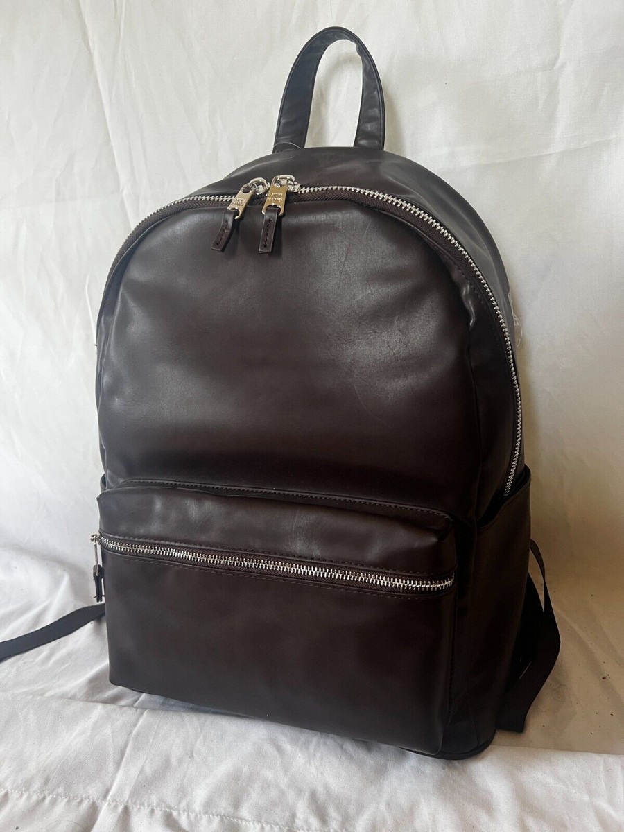 $275 New Steve Madden Core Faux-Leather Dome Laptop Backpack  display picture 2