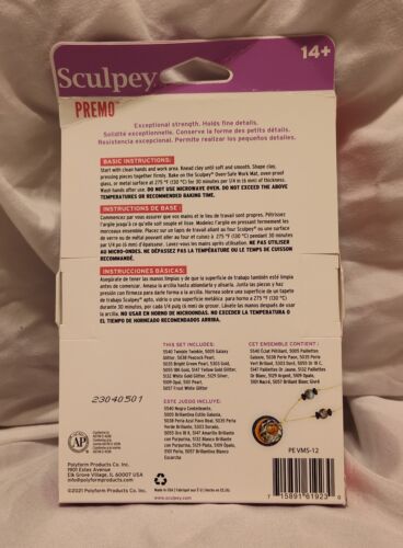 Sculpey Premo Metallic and Glitter Color sampler pack, 12 colors, 12 oz - Picture 2 of 2