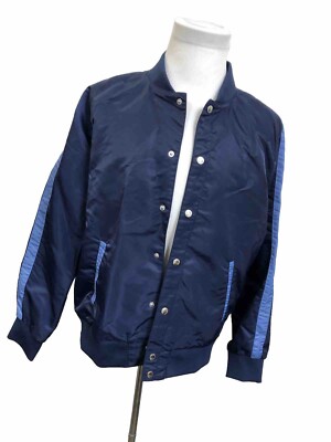 Men s Slate and Stone Raglan Baseball Jacket Dominic Nylon Button Front Medium