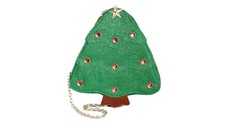 Celebrate Shop Women's Christmas Tree Crossbody Handbag Green
