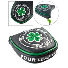 Golf Mallet Putter Cover Center Shaft Putter Head Cover with Magnetic Closure -