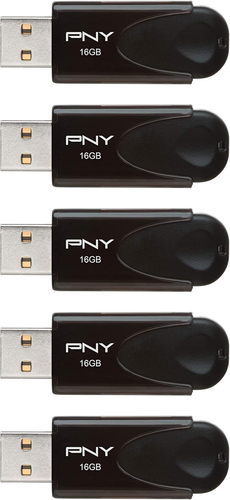 PNY 16GB Attaché 4 USB 2.0 Flash Drive 5-Pack - Afbeelding 3 van 12
