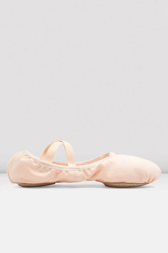 Bloch Performa Stretch Canvas Ballet Pump Shoes Split Sole X Elastics Pink S0284 - Image 3 of 4