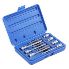 7pcs 38 Dr Extra Long Allen Hex Bit Socket Set Metric 3-10mm S2 Cr-v Steel