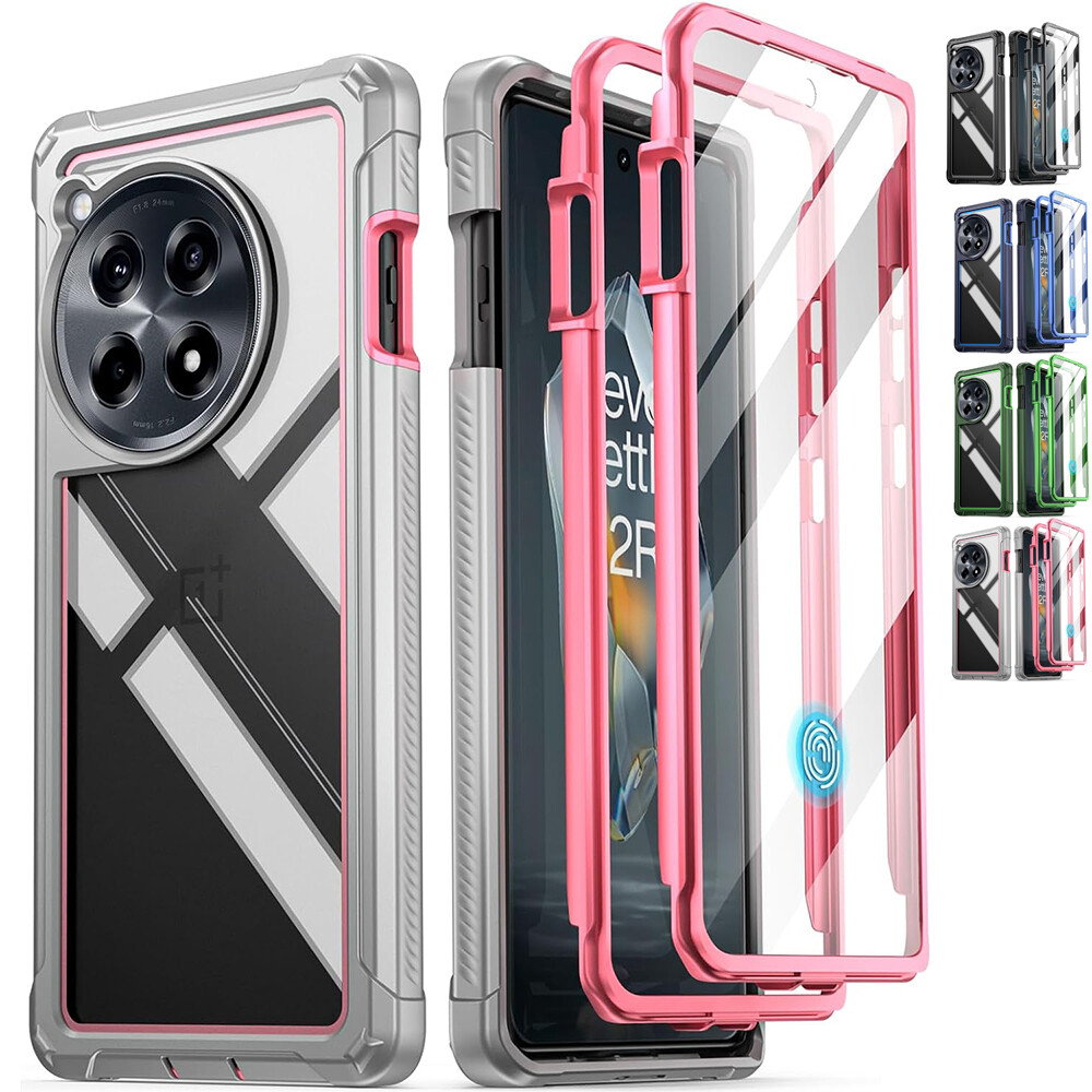 For OnePlus 12R 5G Case Built-in Screen 2 Front Frames Full Body Cover Blue For OnePlus 12R 5G Case Built-in Screen 2 Front Frames Full Body Cover Blue