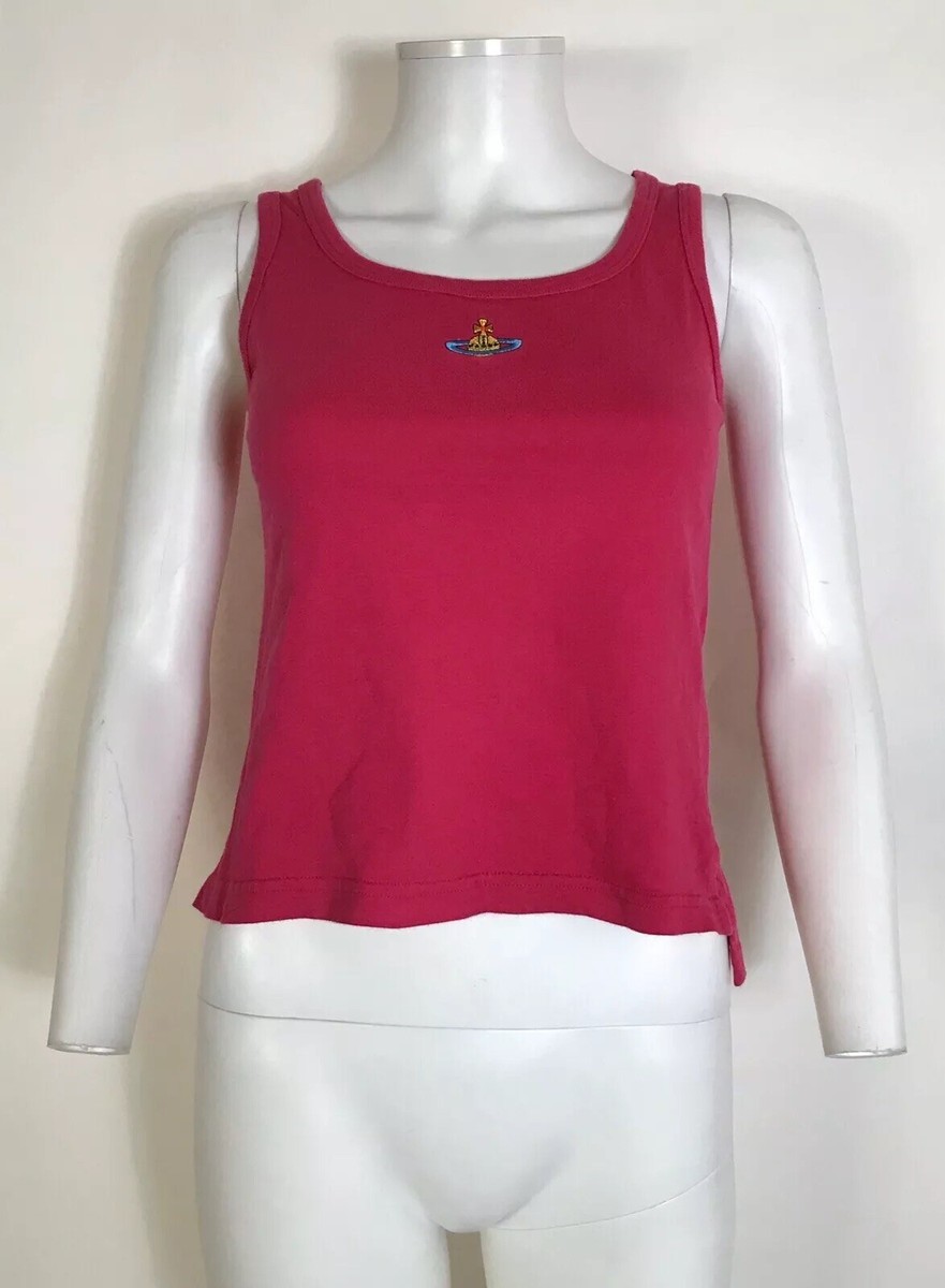 Vtg Vivienne Westwood Pink Logo Orb Tank Top XS | eBay