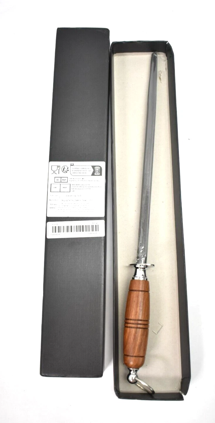 Elephas Plus Kitchen Sharpening Rod 12" Mahogany Handle Tool Honing Steel
Opens in a new window or t