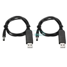 2PCS USB DC 5V to 9V Step-up Module Converter 2.1x5.5mm Male Connector Cable