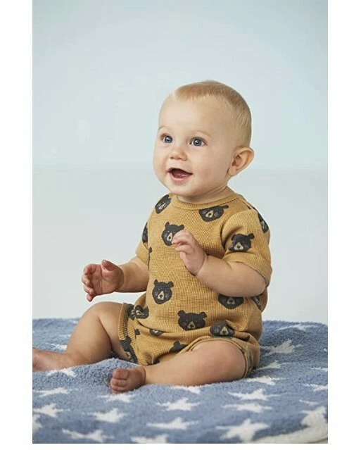 Nuevo Mud Pie Bebé OSO MAMELUCO CORTO 9-12 meses Marrón Unisex Niño Niña Regalo Foto 2 de 4