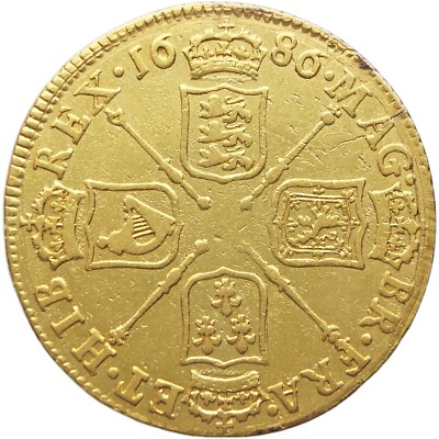 1686 Guinea James II Coin UK Gold 2nd bust (MO2837-) | eBay