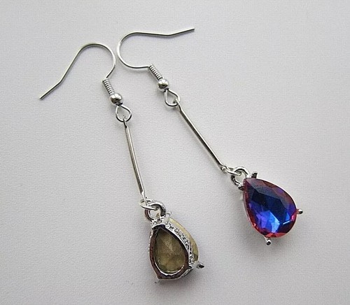 Rainbow Multi-colour Crystal \Mystic Topaz Style, S.P. Necklace. - Picture 67 of 92