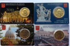 Coincard 50 centesimi euro Vaticano Vatikan N.ro 1-2-3-6