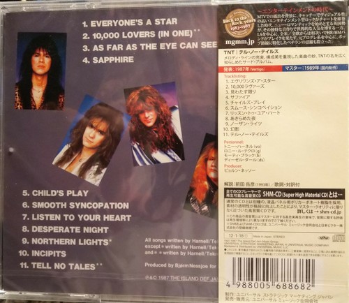 TNT - Tell no Tales Japan SHM CD UICY-25142 11 Tracks NEW - 第 2/2 張圖片