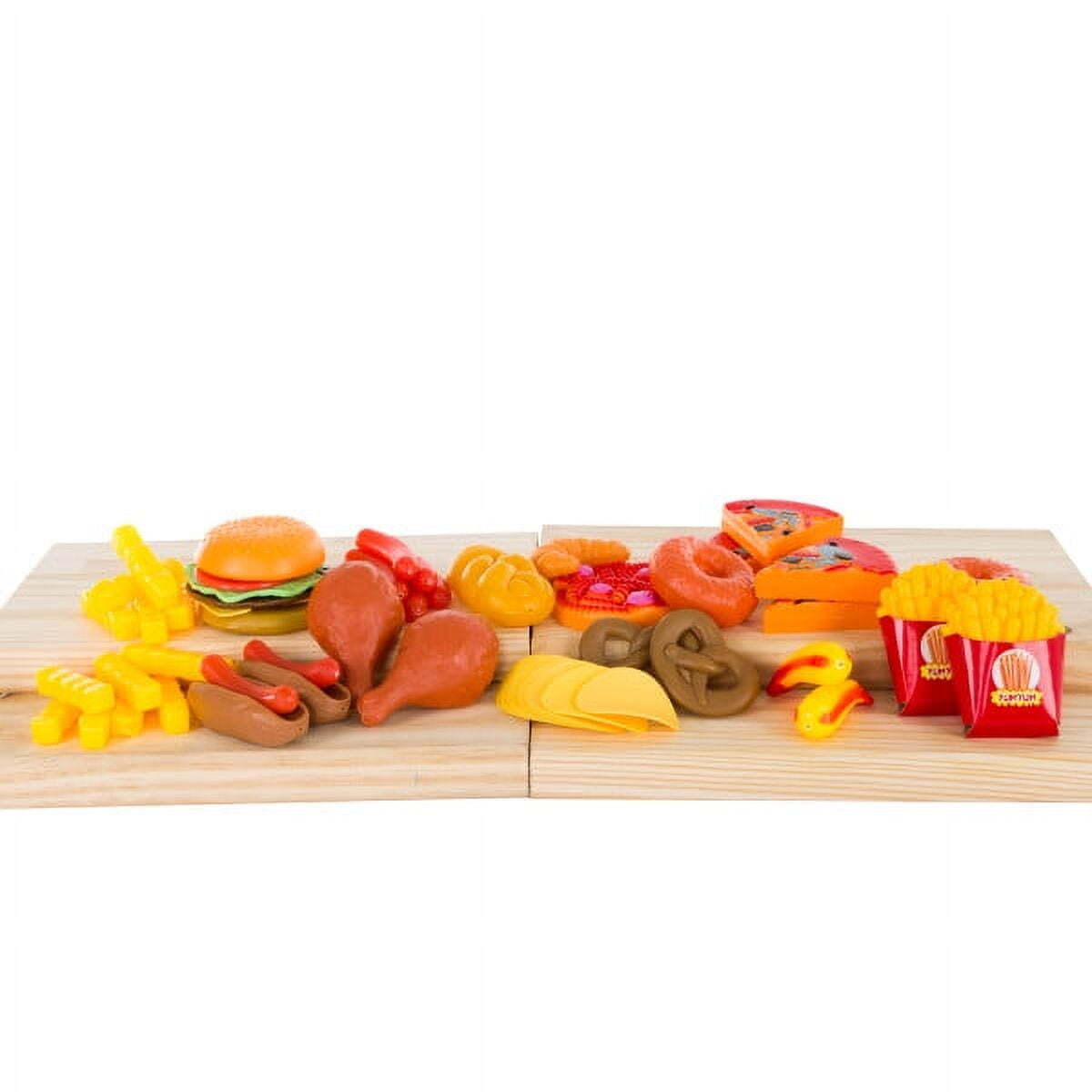 120-Piece Toy Food Set for Kids Kitchen and Pretend Play