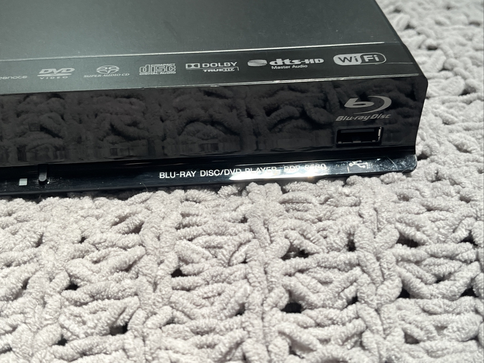 SONY BDPS580 3D WiFi BluRay Disc DVD Player WiFi Streaming, No