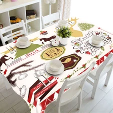 Lovely Antlers 3D Tablecloth Table cover Cloth Rectangle Wedding Party Banquet