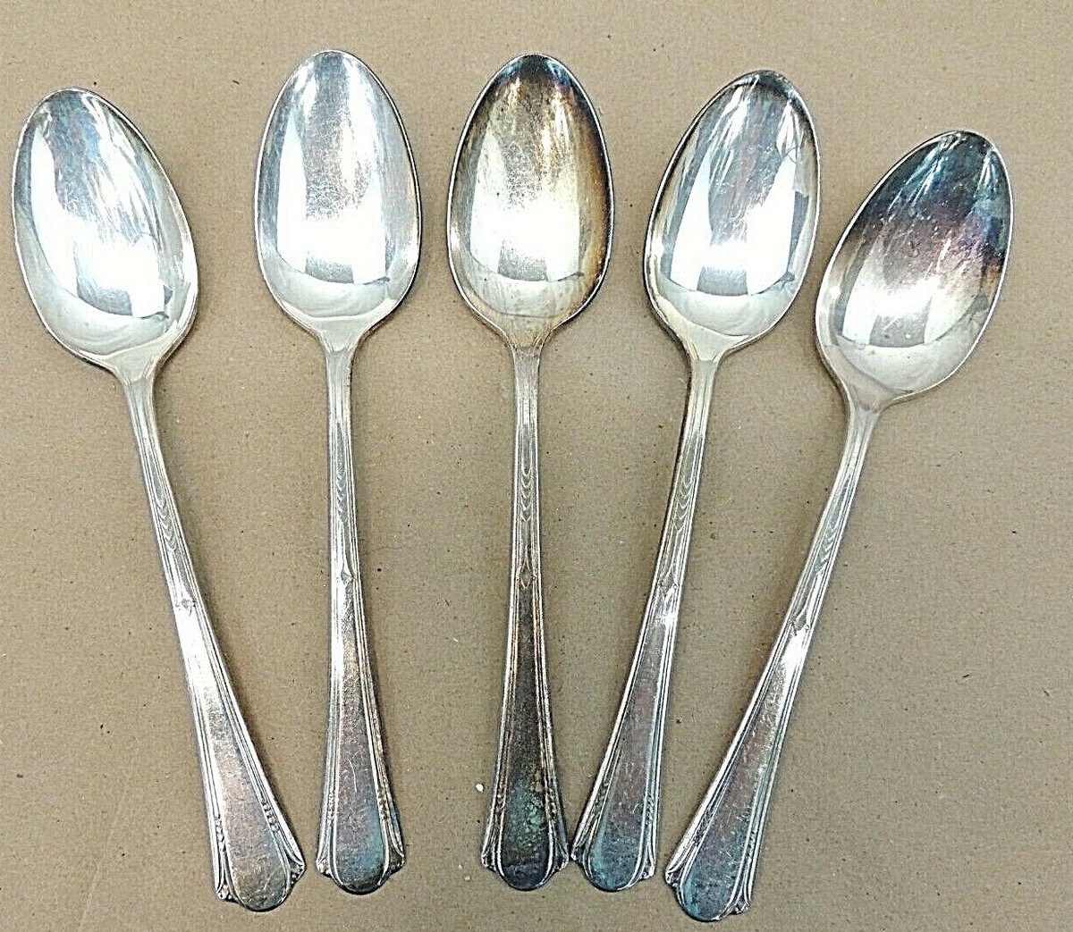 WILLIAM ROGERS MFG. ORIGINAL ROGERS, 5 SILVERPLATE SPOONS | eBay