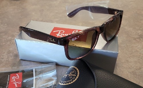 Ray-Ban RB4165 6597T5 JUSTIN Dark Brown Mix / Gradient Brown Polarized 51-16-145 - Picture 3 of 9