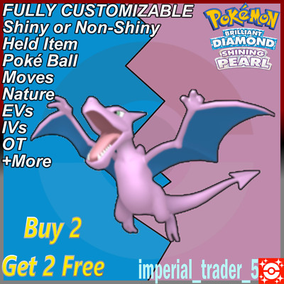 Pokemon Brilliant Diamond & Shining Pearl   Shiny Aerodactyl   6IV Customizable