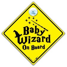 Baby Wizard on Board Sign, Baby on Board Sign for Little Wizards, Wizard Signs