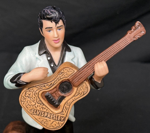 Vintage 1987 Avon Elvis Presley Porcelain Figure w/Guitar & Memphis Guitar Case! - Picture 1 of 3