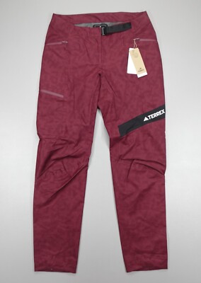 Adidas Women's Terrex Techrock Priomeknit RAIN.RDY Pants HU1831 Shadow Red